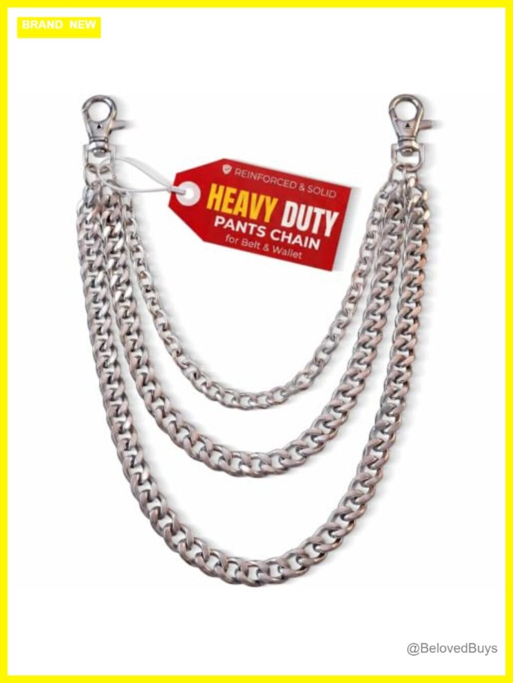 Silver Iron Punk Wallet Chain Belt Chain Multi-Layer Goth Y2K Body Chain